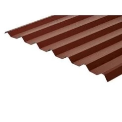 Cladco 34/1000 Box Profile PVC Plastisol Coated 0.7mm Metal Roof Sheet (Chestnut) - All Sizes