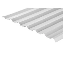 Cladco 34/1000 Box Profile PVC Plastisol Coated 0.7mm Metal Roof Sheet (White) - All Sizes