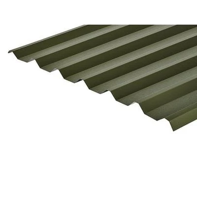 Cladco 34/1000 Box Profile PVC Plastisol Coated 0.7mm Metal Roof Sheet (Olive Green) - All Sizes 1 Cladco 34/1000 Box Profile PVC Plastisol Coated 0.7mm Metal Roof Sheet (Olive Green) - All Sizes