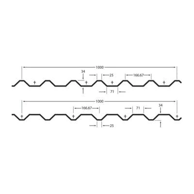 Cladco 34/1000 Box Profile PVC Plastisol Coated 0.5mm Metal Roof Sheet (Juniper Green) - All Sizes 2 Cladco 34/1000 Box Profile PVC Plastisol Coated 0.5mm Metal Roof Sheet (Juniper Green) - All Sizes - Image 2