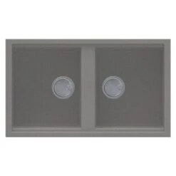 Best 450 Elleci 2 Bowl Granite Kitchen Sink - All Colours -Build4less Shop MetaltekTitanium450
