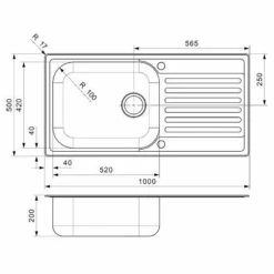 Minister Reversible Stainless Steel Inset Kitchen Sink -Build4less Shop MinisterReversible
