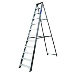Lyte Aluminium Swingback Tread Stepladder With Tool Tray - All Sizes -Build4less Shop NBSBB12