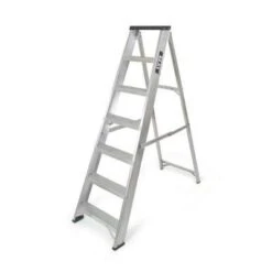Lyte Aluminium Swingback Tread Stepladder With Tool Tray - All Sizes