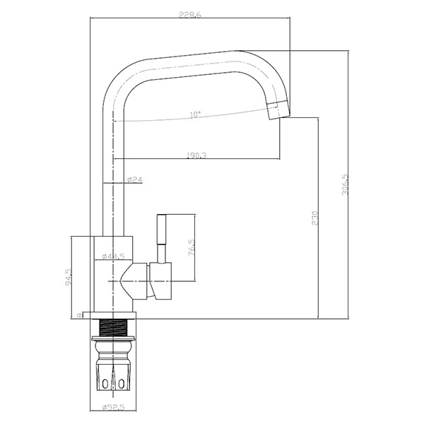 Nera Single Lever Kitchen Tap 2 Nera Single Lever Kitchen Tap - Image 2