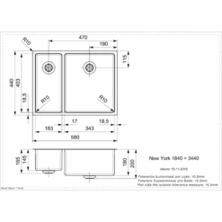 New York Integrated Stainless Steel Kitchen Sink - All Sizes -Build4less Shop NewYork18x40 34x40 ee68f858 223f 40fc b3aa 4c5d8d5279d7
