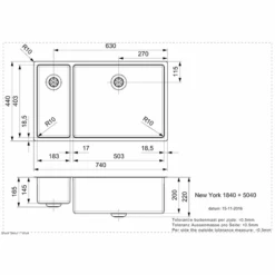 New York Integrated Stainless Steel Kitchen Sink - All Sizes -Build4less Shop NewYork18x40 50x40 e92070a6 2dba 4cb6 8449 dfeacd5863b9