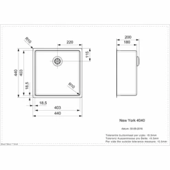 New York Integrated Stainless Steel Kitchen Sink - All Sizes -Build4less Shop NewYork40x40 L 91d90c53 2f60 494a beb5 75b1bdbf1eb7