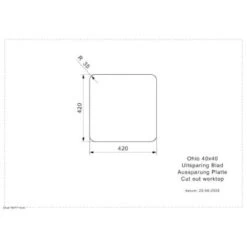 Ohio Integrated Stainless Steel Kitchen Sink - All Sizes -Build4less Shop OHIO40X40L2