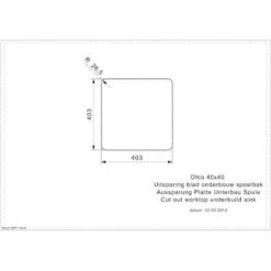 Ohio Integrated Stainless Steel Kitchen Sink - All Sizes -Build4less Shop OHIO40X40L3