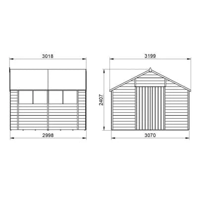 4LIFE Overlap Pressure Treated Apex Shed Double Door - All Sizes 2 4LIFE Overlap Pressure Treated Apex Shed Double Door - All Sizes - Image 2