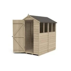 4LIFE Overlap Pressure Treated 6ft X 4ft Apex Shed - 4 Windows -Build4less Shop OPA464WMF 02 1024x724 2