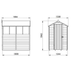 4LIFE Overlap Pressure Treated 6ft X 4ft Apex Shed - 4 Windows -Build4less Shop OPA464WMF 19 1024x1024 1