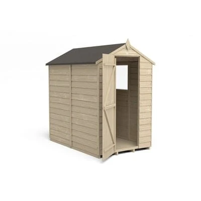 4LIFE Overlap Pressure Treated 6ft X 4ft Apex Shed 5 4LIFE Overlap Pressure Treated 6ft X 4ft Apex Shed - Image 5