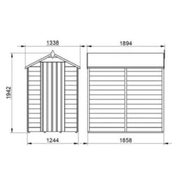 4LIFE Overlap Pressure Treated 6ft X 4ft Apex Shed - No Window -Build4less Shop OPA46NWM 18 1024x1024 e7482dd2 4827 436e 86d0 883964c0cb3b