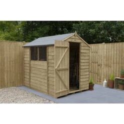 4LIFE Overlap Pressure Treated 7ft X 5ft Apex Shed