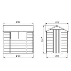 4LIFE Overlap Pressure Treated 7ft X 5ft Apex Shed -Build4less Shop OPA57M 19 1024x1024 1