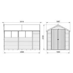 4LIFE Overlap Pressure Treated 10ft X 6ft Apex Shed - Double Door -Build4less Shop OPA610DDM 20 1024x1024 1