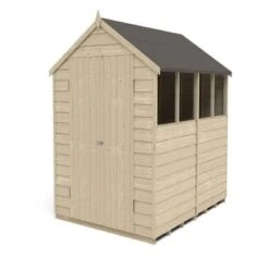 4LIFE Overlap Pressure Treated 8ft X 6ft Apex Shed - Double Door, 4 Windows -Build4less Shop OPA68DD4WMF 03 1024x724 1