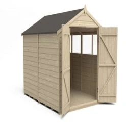 4LIFE Overlap Pressure Treated 8ft X 6ft Apex Shed - Double Door, 4 Windows -Build4less Shop OPA68DD4WMF 04 1024x724 1
