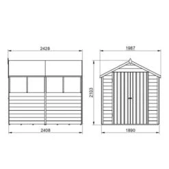 4LIFE Overlap Pressure Treated 8ft X 6ft Apex Shed - Double Door, 4 Windows -Build4less Shop OPA68DD4WMF 20 1024x1024 1