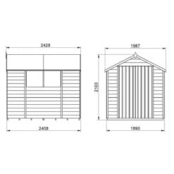 4LIFE Overlap Pressure Treated 8ft X 6ft Apex Shed - Double Door -Build4less Shop OPA68DDM 20 1024x1024 1