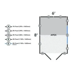 4LIFE Overlap Pressure Treated 8ft X 6ft Apex Shed - Double Door -Build4less Shop OPA68DDM 21 1024x1024 1