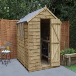 4LIFE Overlap Pressure Treated 8ft X 6ft Apex Shed