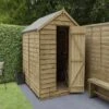4LIFE Overlap Pressure Treated 8ft X 6ft Apex Shed - No Window