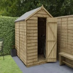 4LIFE Overlap Pressure Treated 8ft X 6ft Apex Shed - No Window