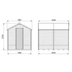 4LIFE Overlap Pressure Treated 8ft X 6ft Apex Shed - No Window -Build4less Shop OPA68NWM 19 1024x1024 1
