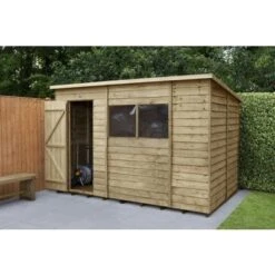 4LIFE Overlap Pressure Treated Pent Shed - All Sizes