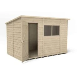4LIFE Overlap Pressure Treated Pent Shed - All Sizes -Build4less Shop OPP106M 04 1024x724 1