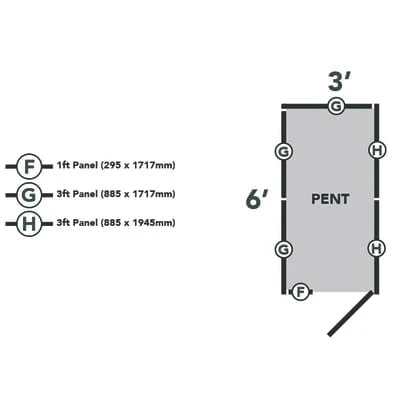 4LIFE Overlap Pressure Treated 6ft X 3ft Pent Shed - No Window 16 4LIFE Overlap Pressure Treated 6ft X 3ft Pent Shed - No Window - Image 16