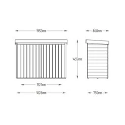 Forest Pent Large Outdoor Store - Pressure Treated -Build4less Shop OPPLOS 14 1