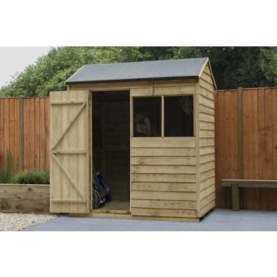 4LIFE Overlap Pressure Treated Reverse Apex Shed - All Sizes 1 4LIFE Overlap Pressure Treated Reverse Apex Shed - All Sizes