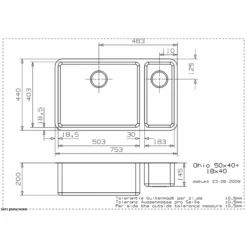 Ohio 50 X 40+18 X 40 Integrated Stainless Steel Kitchen Sink -Build4less Shop Ohio50x40 18x40 ca3b7b8d 47fb 4ef6 a612 8d937b0c0893