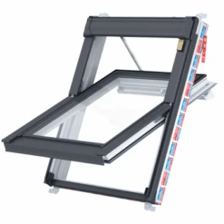 Keylite White PVC Centre Pivot Roof Window Hi-Therm Premium Electric - All Sizes