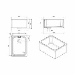 Belfast 1 Bowl Gloss White Fireclay Ceramic Kitchen Sink -Build4less Shop PDT 000523 4 scaled 1