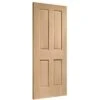Victorian 4 Panel Pre-Finished Internal Oak Fire Door