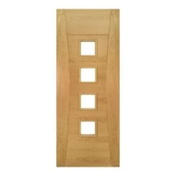 Pamplona Oak Prefinished Glazed Internal Fire Door FD30 - All Sizes