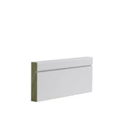 White Primed Shaker Architrave - 80mm X 16mm X 2100mm (Pack Of 5)