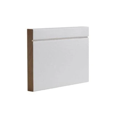 White Primed Shaker Skirting - 145mm X 16mm X 3.6m (Pack Of 4) 1 White Primed Shaker Skirting - 145mm X 16mm X 3.6m (Pack Of 4)