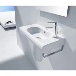 Roca Meridian-N Compact 600mm Wall-Hung Basin 1 Tap Hole -Build4less Shop QS V55531 3 mn 1