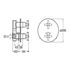 Roca Loft Chrome 1/2" Built-In Thermostatic Bath/Shower Mixer With Diverter -Build4less Shop QS V60116 2 mn 1 ef2c1a45 15f3 432f 9356 cf1431546831