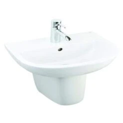 Half Pedestal For 46cm & 55cm Basin In Alpine White