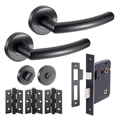 Raven Latch Pack Door Handle - Matt Black 4 Raven Latch Pack Door Handle - Matt Black - Image 4