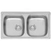 Commercial BETA20BAPKGKG-H Stainless Steel Inset Sink