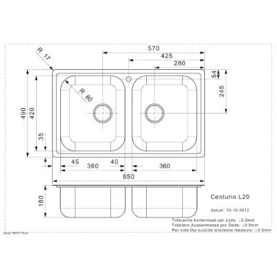 Elite Centurio L20 Stainless Steel Integrated Kitchen Sink 2 Elite Centurio L20 Stainless Steel Integrated Kitchen Sink - Image 2