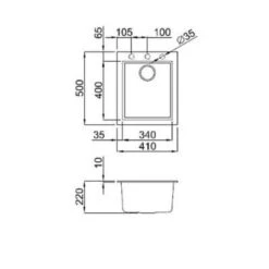 Quadra 100 Elleci Granite Kitchen Sink - All Colours -Build4less Shop ReginoxQuadra100